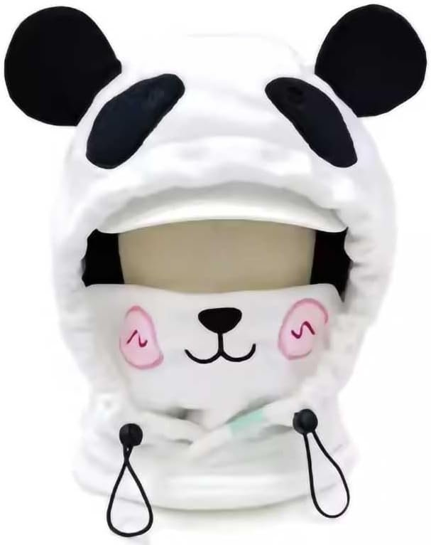 Cute Animal Ski Balaclava Plush Snowboard Face Warmer Mask Winter Snow Sports Accessories Hat Kawaii Snowboard Gear
