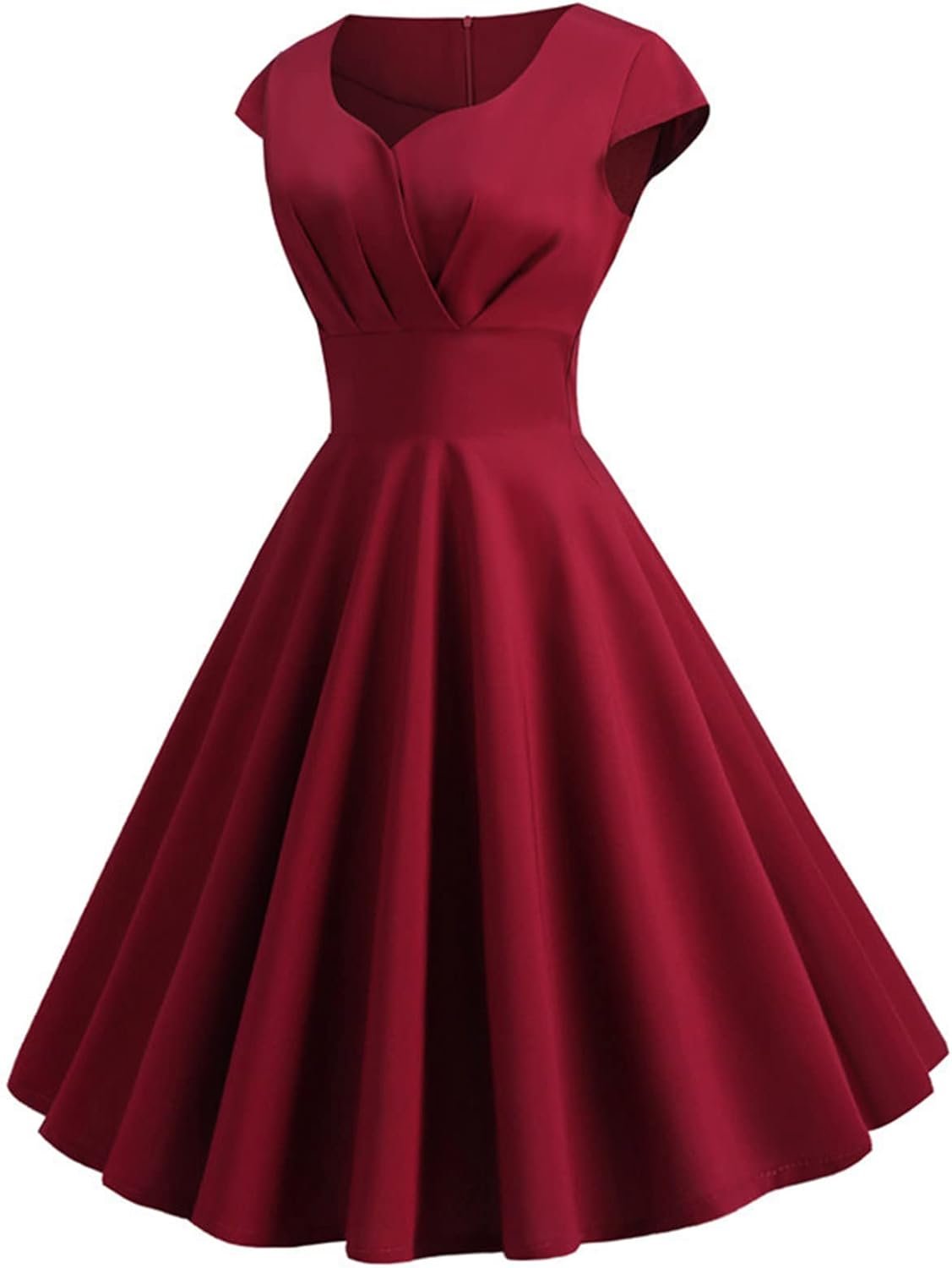 Women's Dress The Population Sexy Solid Color V-Neck Short Sleeve Dress Evening Prom Cocktail Dresses, S-2XL
