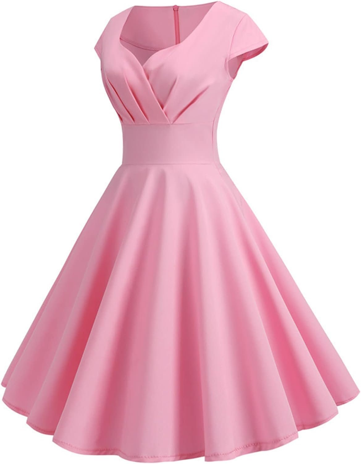 Women's Dress The Population Sexy Solid Color V-Neck Short Sleeve Dress Evening Prom Cocktail Dresses, S-2XL