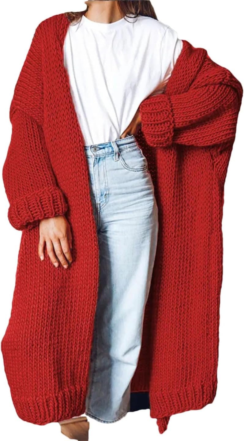 Fashion Women Sweaters Autumn Winter Solid Knitted Cardigan Medium Long Sweater Coat Women Knitwears
