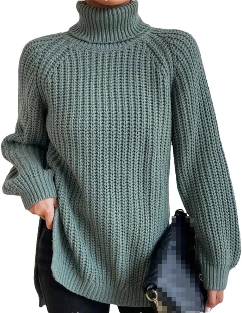 61Ez1Izq4bL._AC_SL1080 Turtleneck Fashion Women Sweater Knitted Slim Top Fashion Leisure Sweaters Ladies Pullovers Knitwear