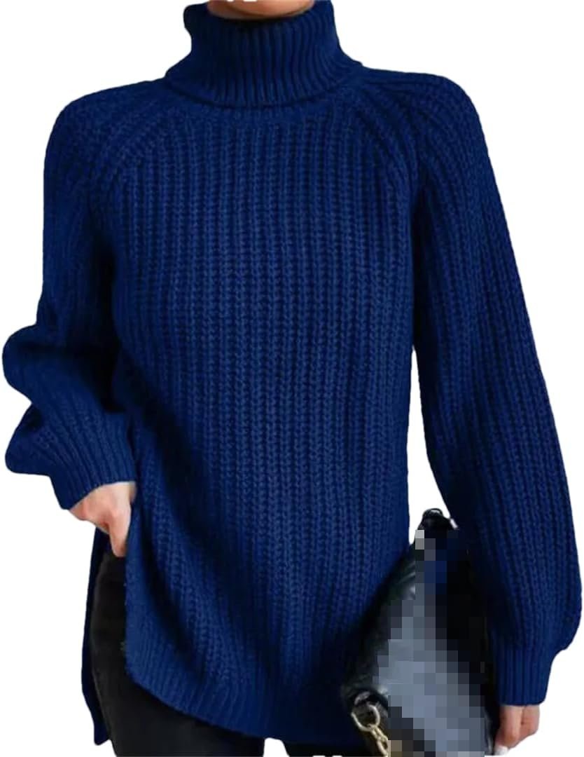 61HHBik3InL._AC_SL1080 Turtleneck Fashion Women Sweater Knitted Slim Top Fashion Leisure Sweaters Ladies Pullovers Knitwear
