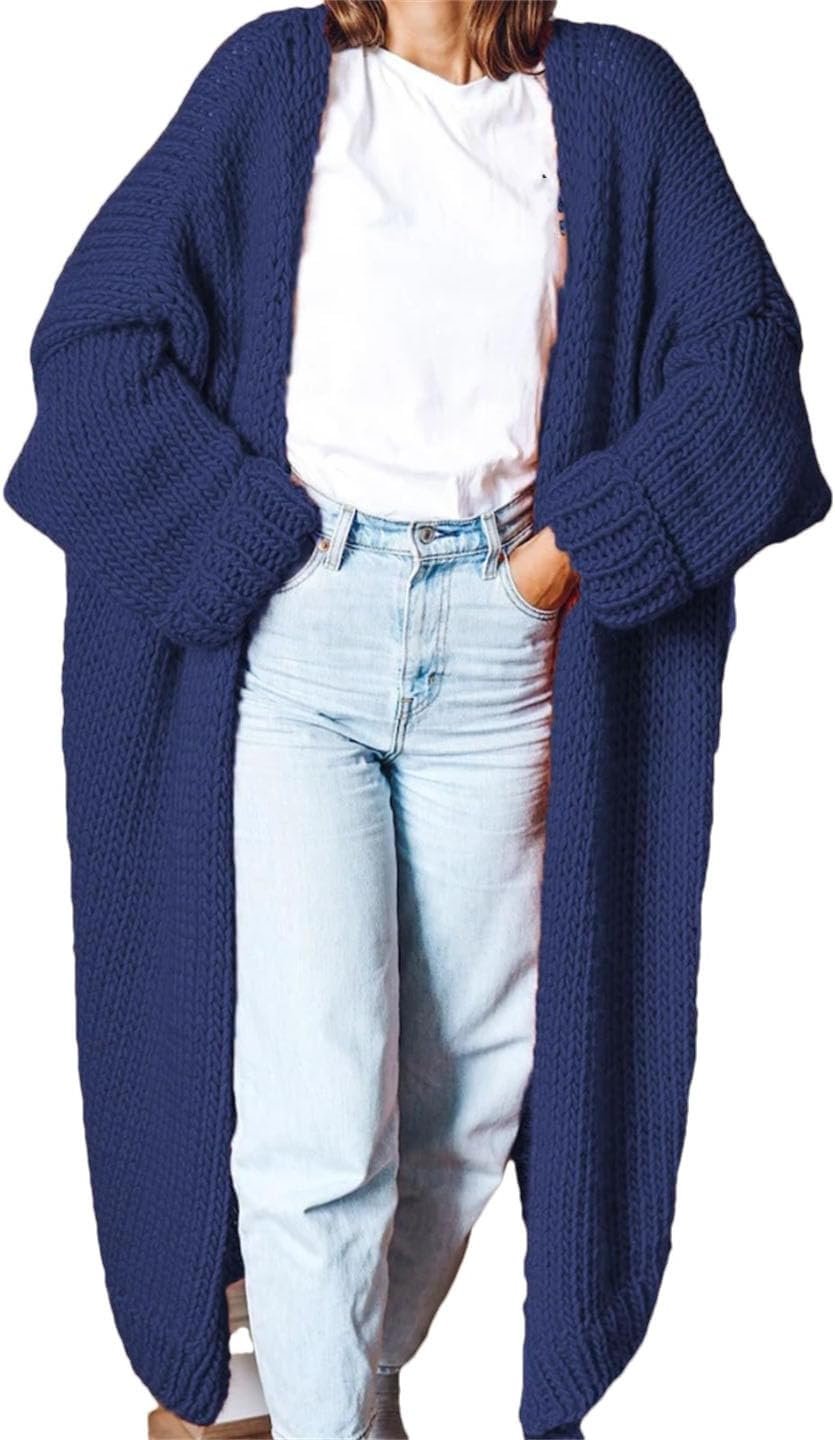 Fashion Women Sweaters Autumn Winter Solid Knitted Cardigan Medium Long Sweater Coat Women Knitwears