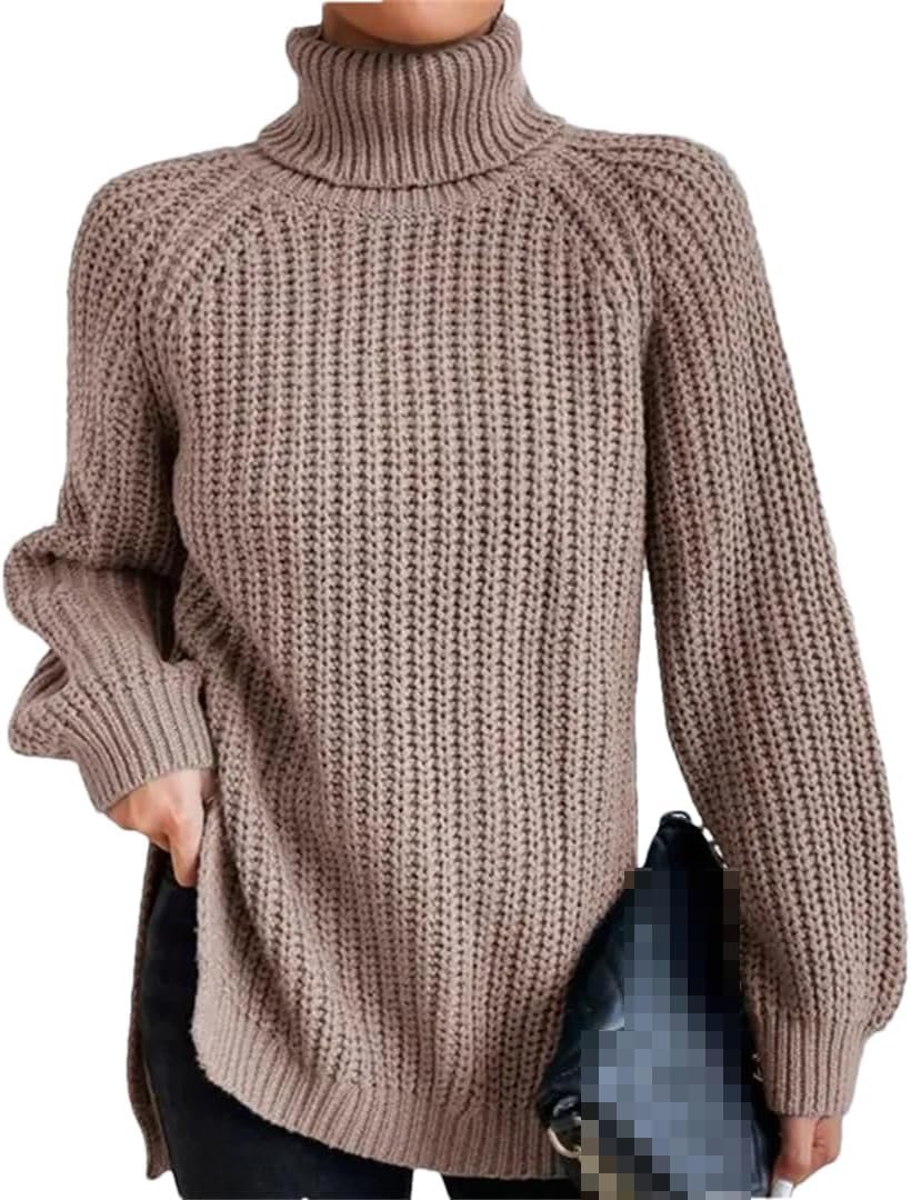 61lINbdEdeL._AC_SL1080 Turtleneck Fashion Women Sweater Knitted Slim Top Fashion Leisure Sweaters Ladies Pullovers Knitwear