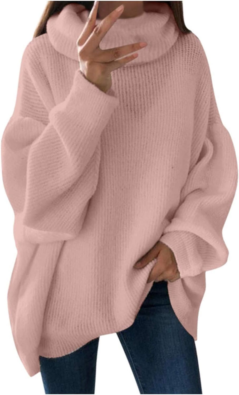 plus Size Fall Jackets for Women Women's Casual Solid Pocket Knitted O-Neck Shoulder Knitwear Sweater Fashion Top