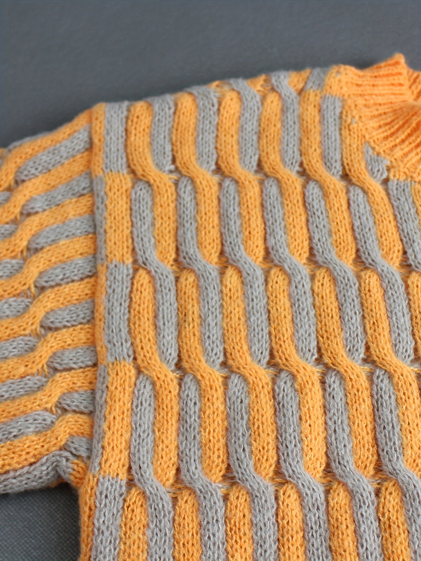 Color Block Long Sleeve Sweater, Casual Crew Neck Pullover Sweater For Winter & Fall, Women's Clothing