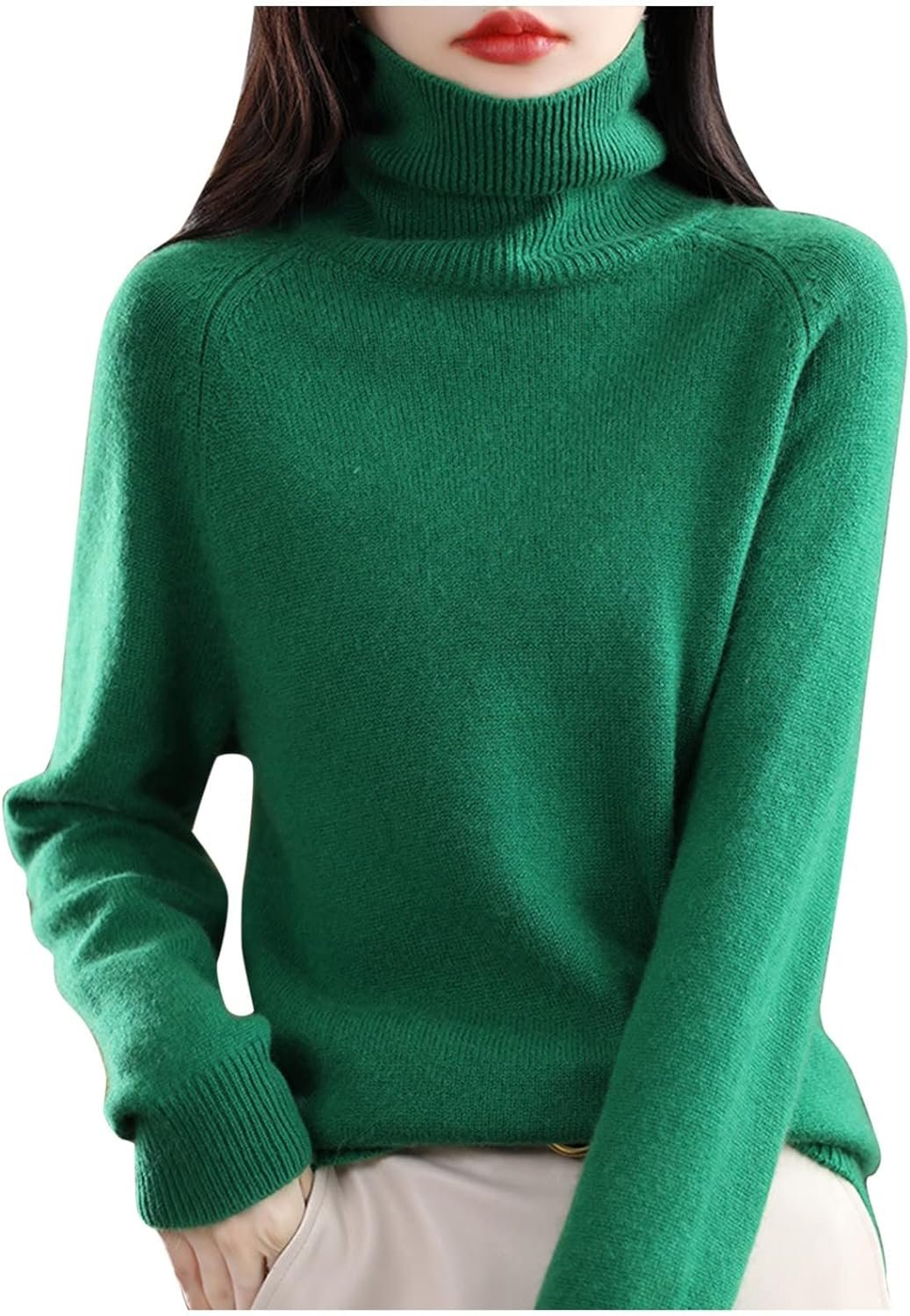Womens Turtlenck Sweaters Solid Color Thermal Classic Knitwear for Women Fall Winter Leisure Undershirts Sweaters