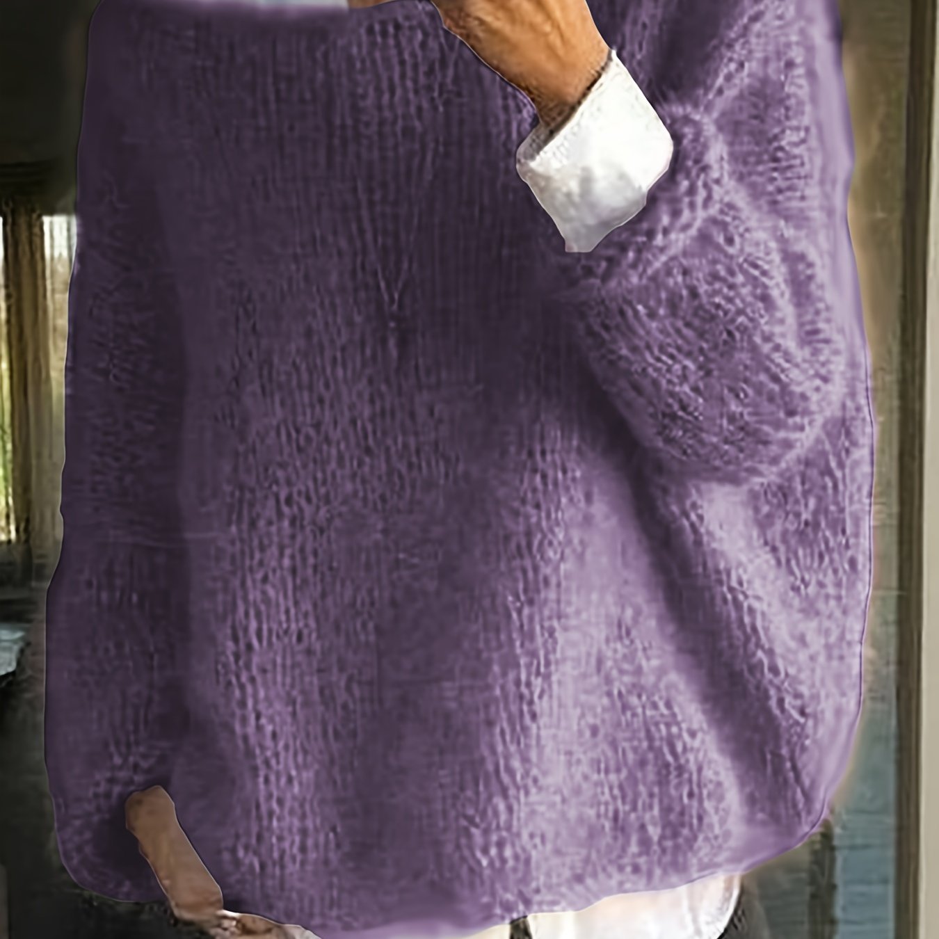 Solid Boat Neck Pullover Sweater, Casual Long Sleeve Loose Sweater, Women's Clothing