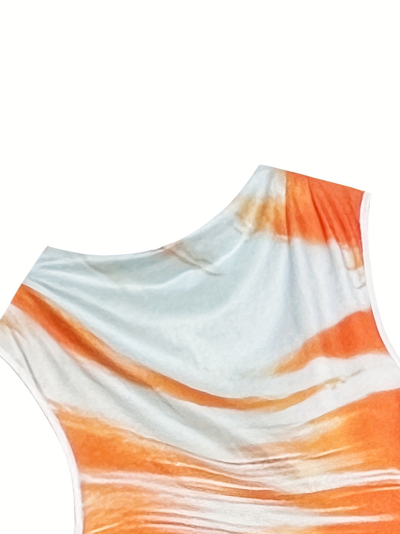 Tie Dye Ruched Tank Dress, Elegant Sleeveless Slim Tank Dress For Spring & Summer, Women's Clothing