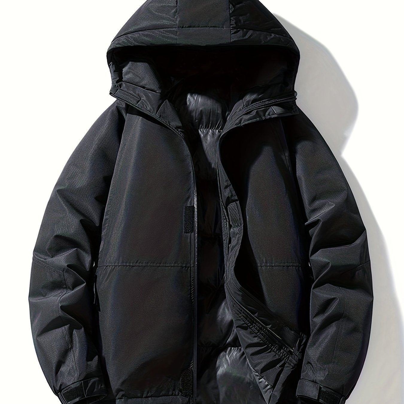 Color Block Trendy Winter Outdoor Sports Jacket, Waterproof Windproof Spliced Hooded Warm Coat, Women's Clothing