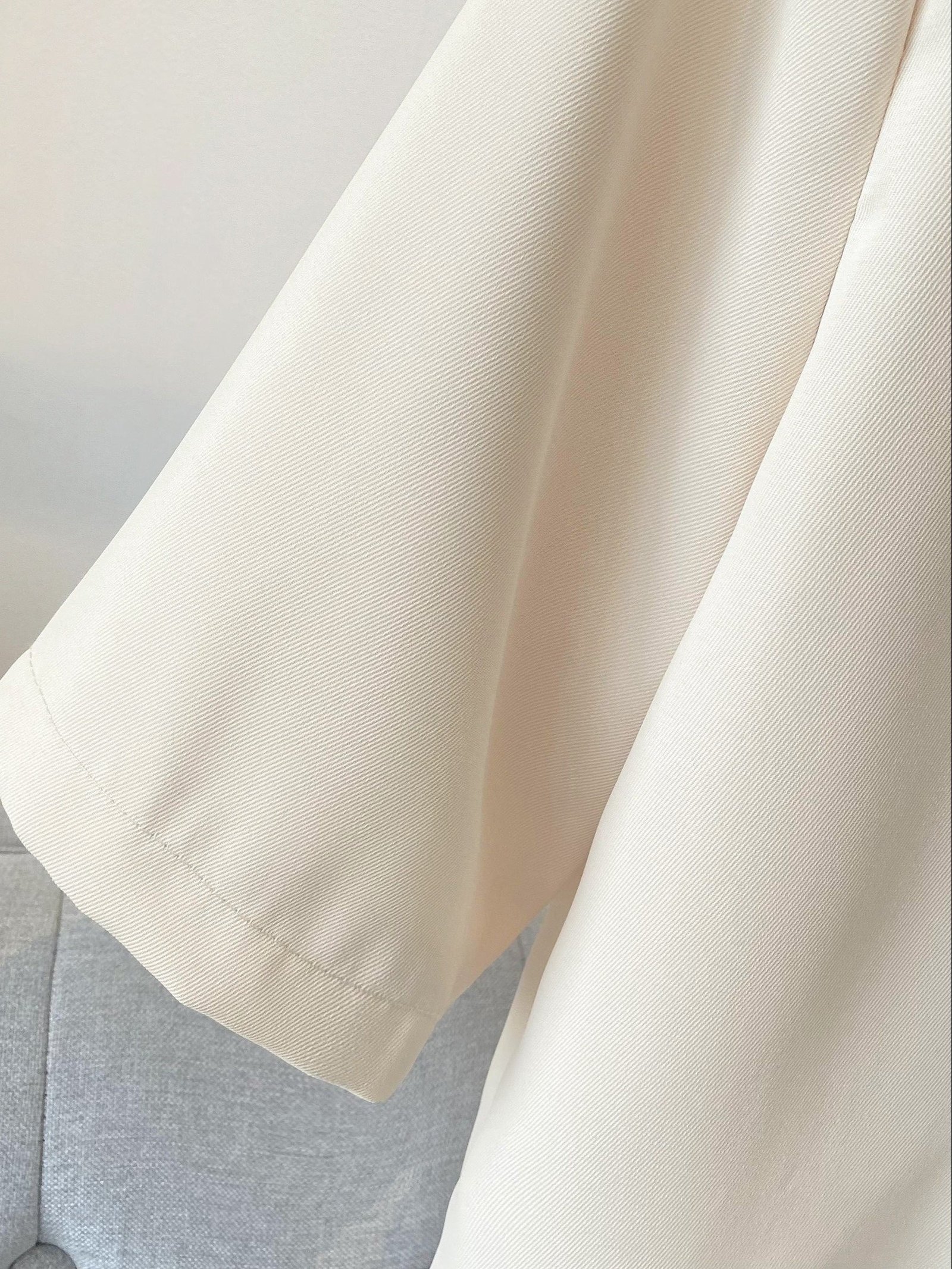 Solid Color Button Front Jacket, Elegant Half Sleeve Jacket For Summer & Spring, Women's Clothing