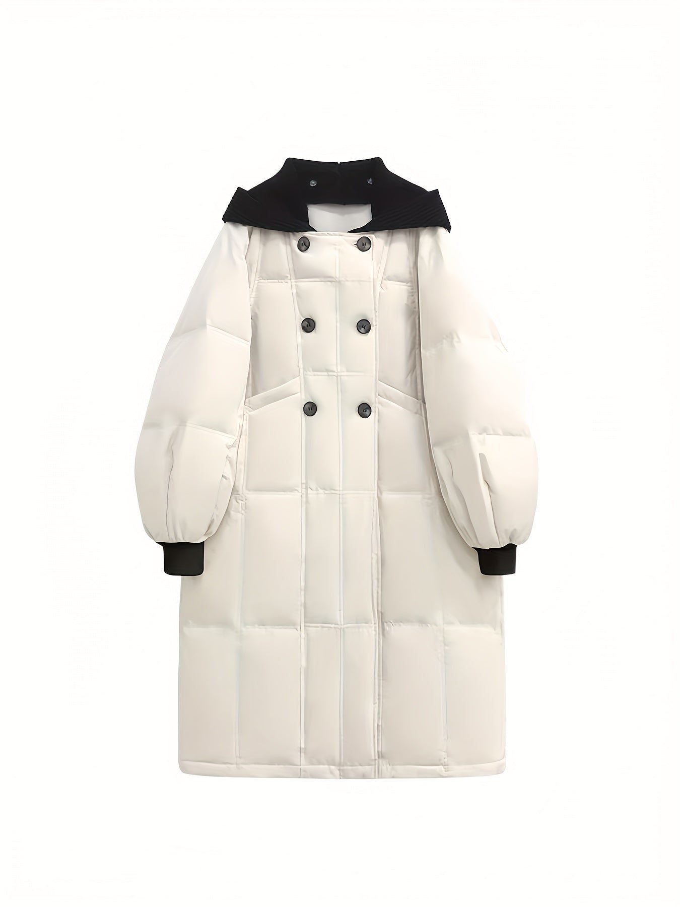 Over The Knee Long Puffer Coat, Thickened Warm Winter Hooded Jacket, Women's Clothing