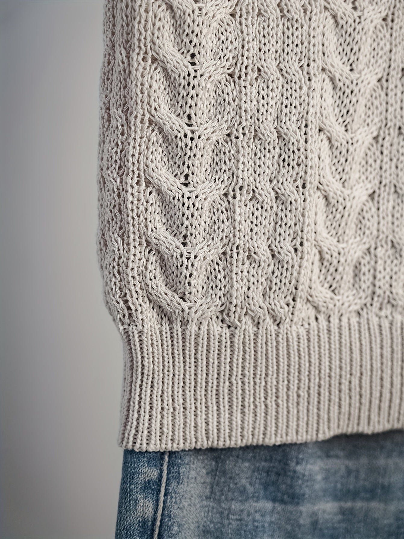 Twist V Neck Crop Sweater Vest, Casual Cap Sleeve Solid Color Sweater For Spring & Summer, Women's Clothing