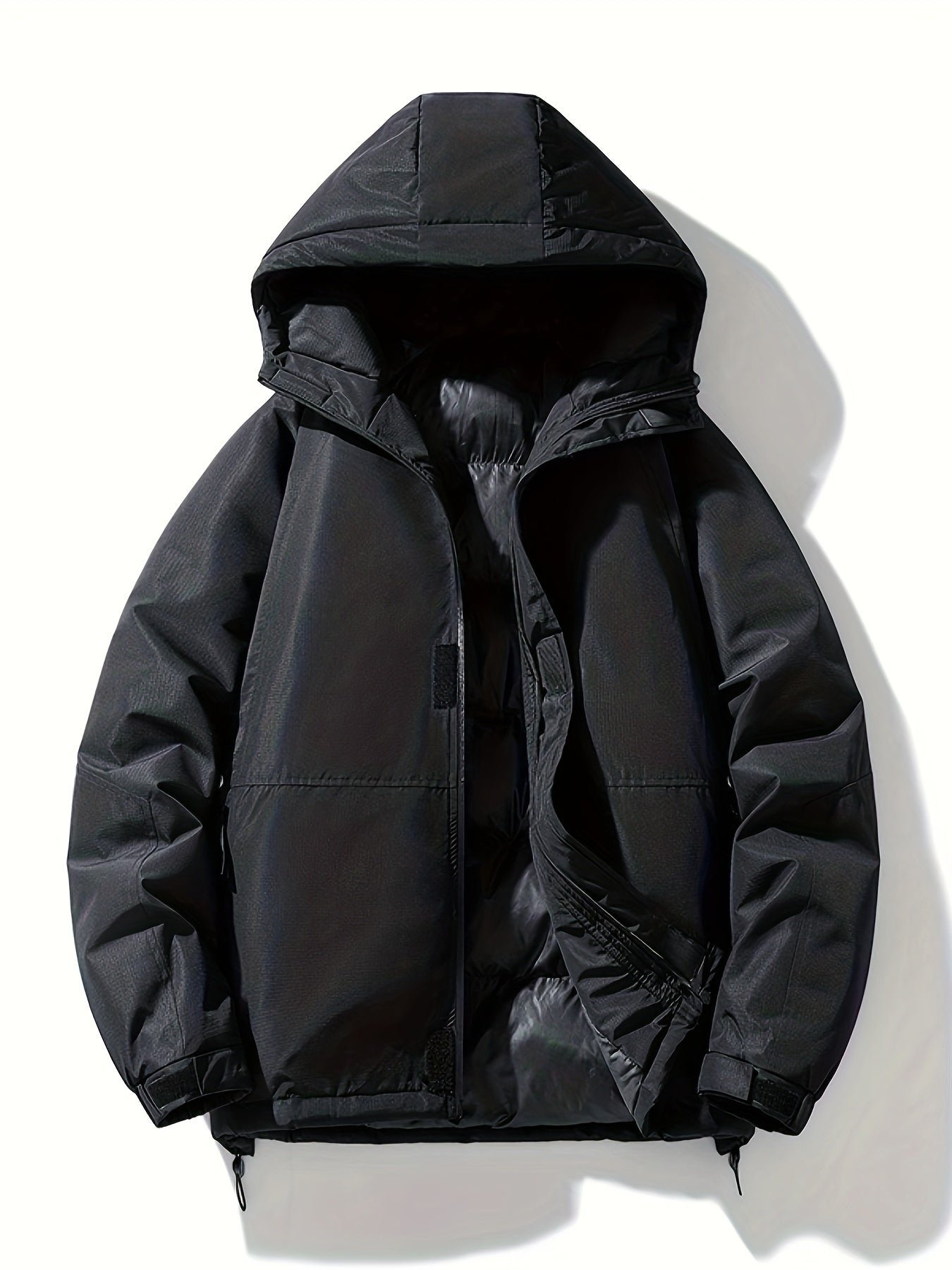 Color Block Trendy Winter Outdoor Sports Jacket, Waterproof Windproof Spliced Hooded Warm Coat, Women's Clothing